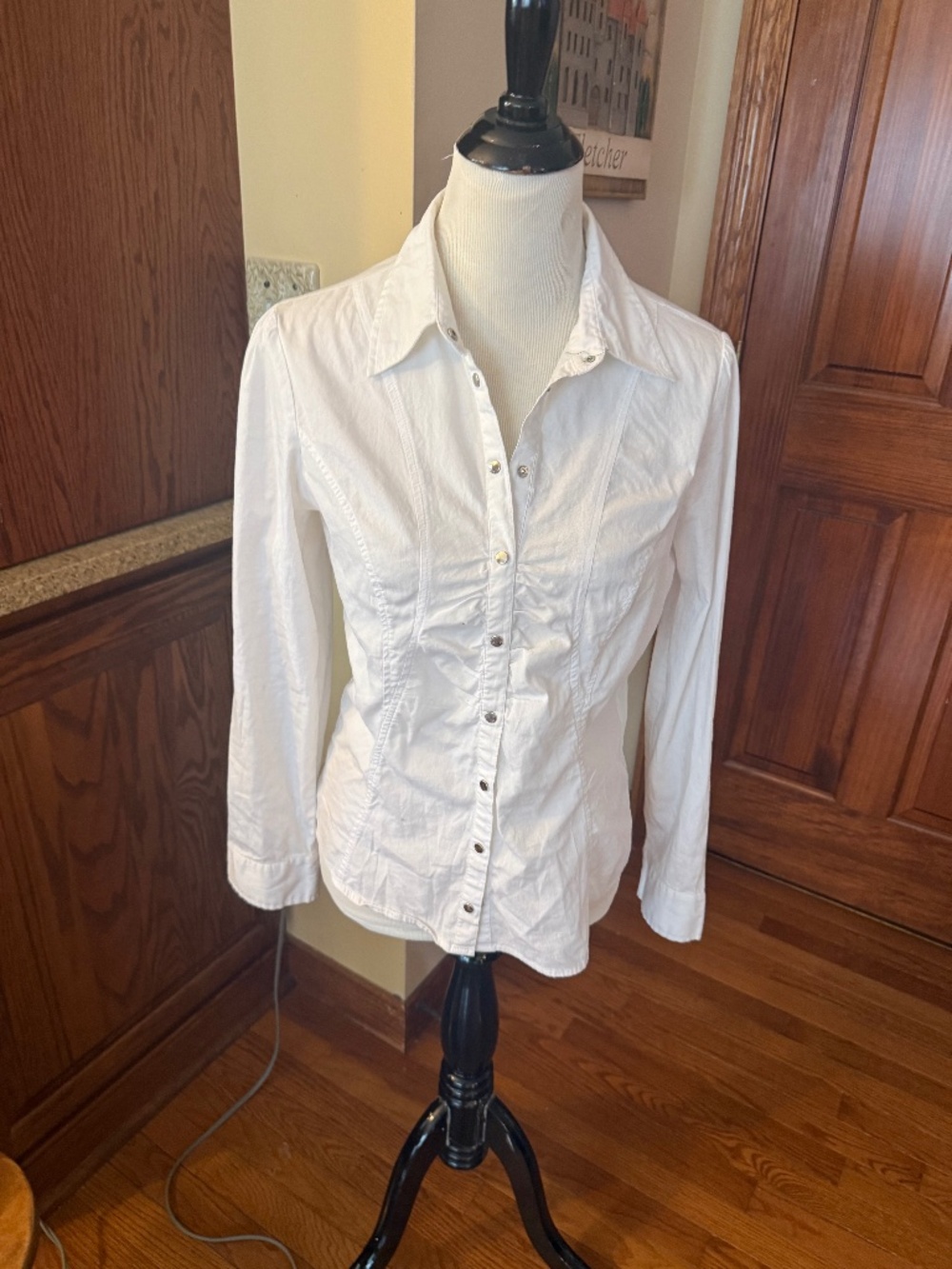 Antila Femme Snap front gathered blouse